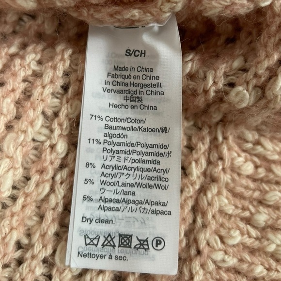 Madewell Women’s Marled Blush Baez Pullover Sweater Wool Alpaca Loose Knit Small - Picture 5 of 6